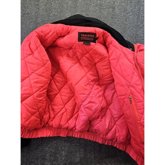 Vintage 80s Yamaha Racing Puffer Colorblock Jacket Size Large  Snowmobile - Picture 11 of 16